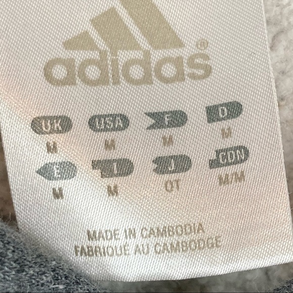 ADIDAS Hooded Logo Fleece Pullover Sweatshirt in Gray Heather - Picture 6 of 9